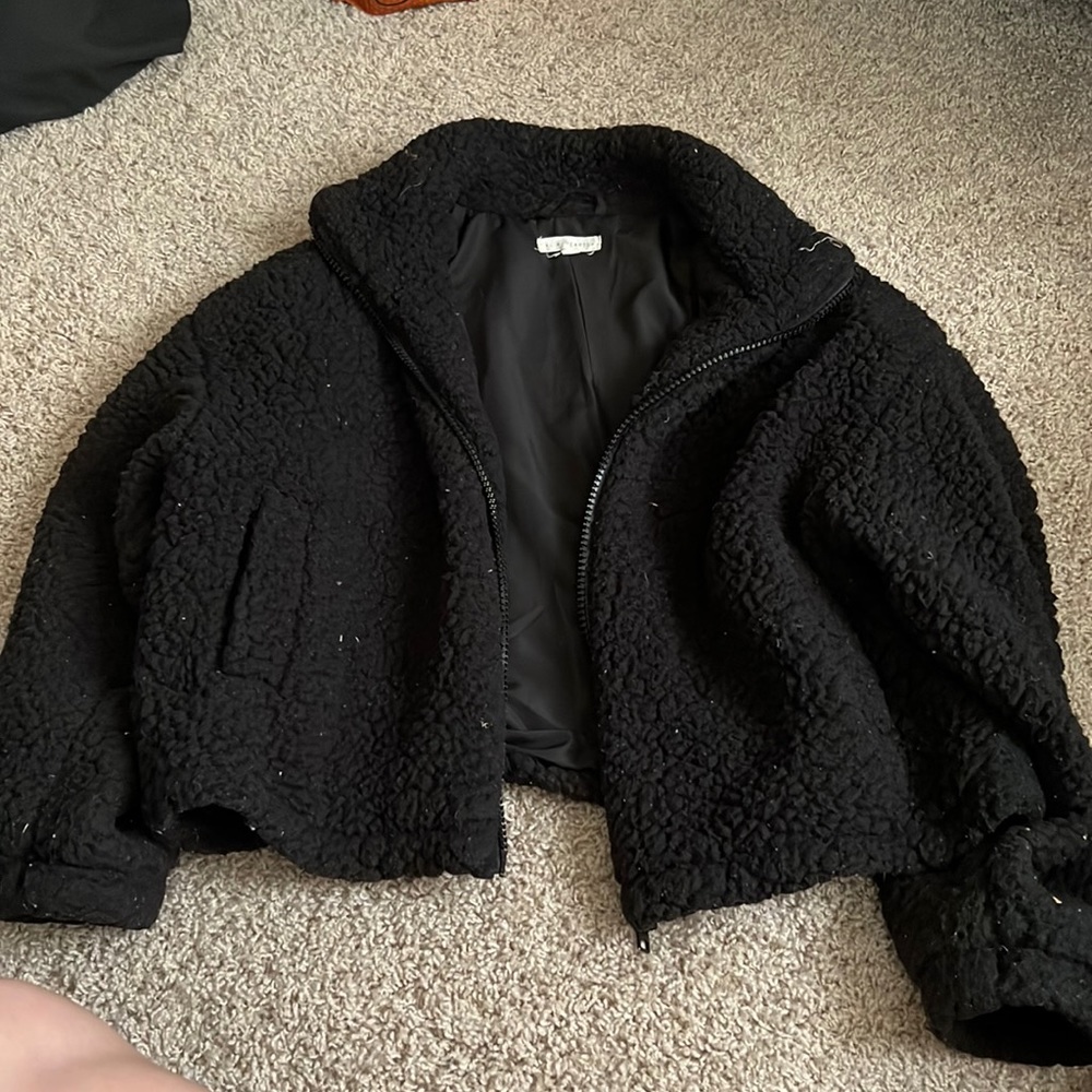 LA Hearts women’s black teddy jacket size M/L